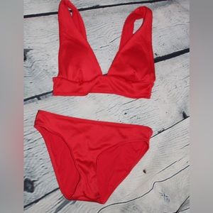 True Craft Ribbed Red Bikini